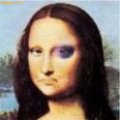 Caricaturi - Monalisa cu ochiul vanat