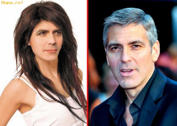 Celebritati - Asa ar arata George Clooney daca ar fi femeie