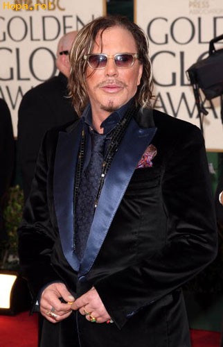 Celebritati - Golden Globes 2009  - Mickey Rourke