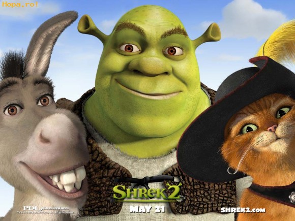 Desene animate - Shrek, magarul si pisoiul